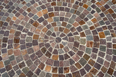 植物石地板     圣皮特里尼或圣派街道水泥正方形人行道材料城市鹅卵石立方体铺路瓷砖背景