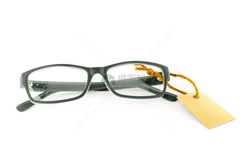 眼镜和成本标签灰色商业金融咨询休息顾问硬币床单绿色会计图片