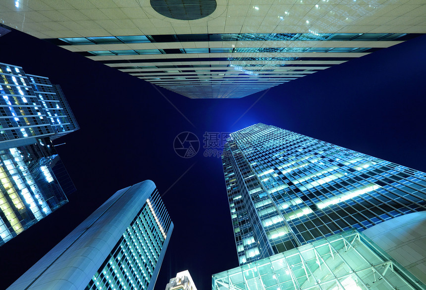 高楼大楼商业地面景观摩天大楼市中心蓝色中心地标场景金融图片