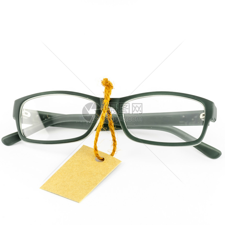 眼镜和成本标签商业收据工作休息咨询床单金融销售灰色透明度图片