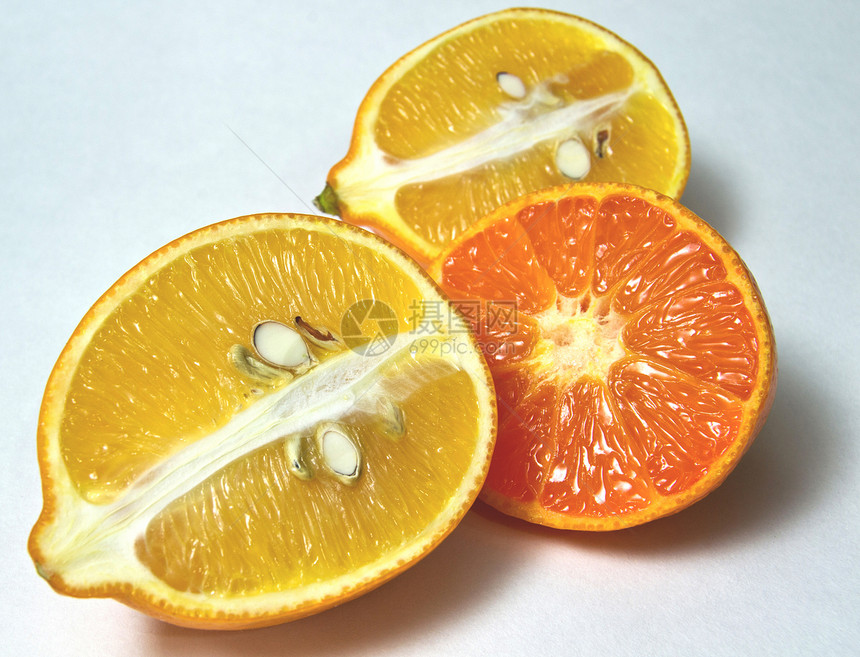 柠檬和橘子     水果 浅底图片