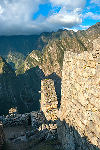 秘鲁圣谷 安第斯州的警卫所高清图片