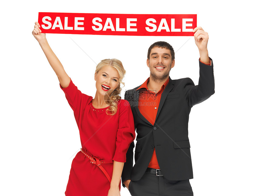 男人和女人 有售卖牌女性微笑零售销售女孩顾客裙子男性商业快乐图片