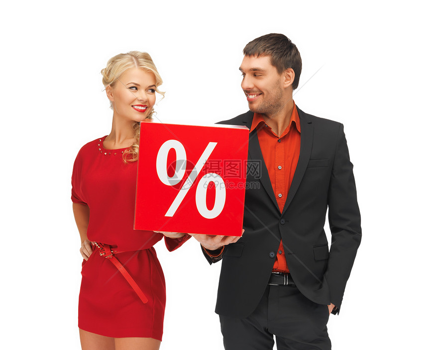 男男女女 有百分数符号衣服女孩购物夹克绅士套装裙子男人商业零售图片