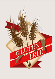 Gluten 免费徽章或标签高清图片