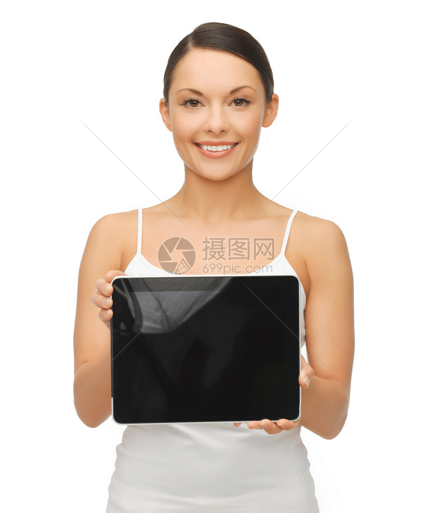 妇女用平板电脑界面工具女性触摸屏宝贝微笑闲暇女孩药片互联网图片