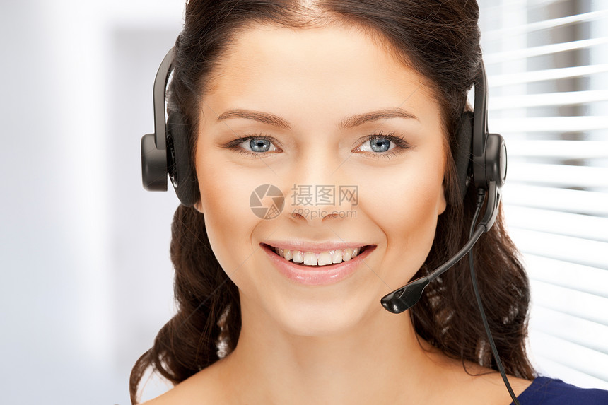 帮助热线快乐助手女孩商业求助接待员服务台秘书微笑技术图片