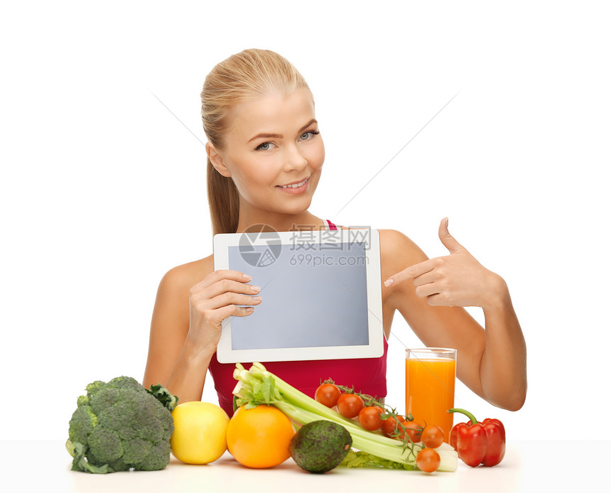 含水果 蔬菜和石片的女子c饮食维生素桌子软垫程序生态柜台女孩食谱女性图片