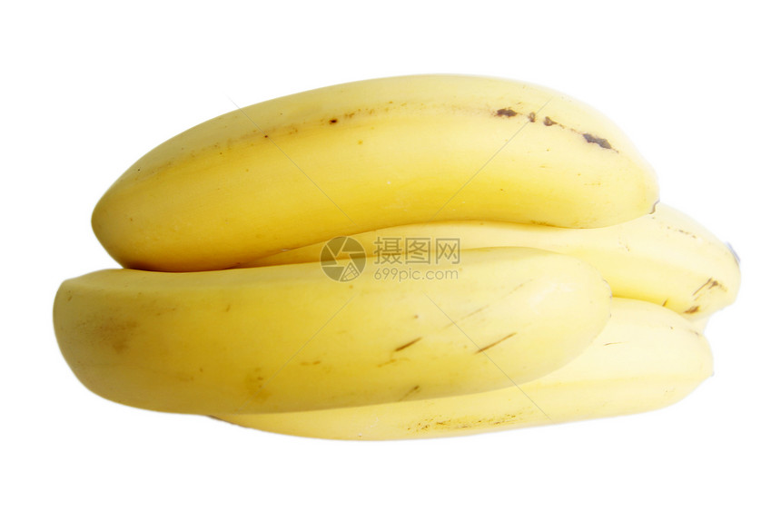 香蕉帮在白色背景上被孤立地埋伏营养农业团体异国水果黄色保健食物卫生情调图片