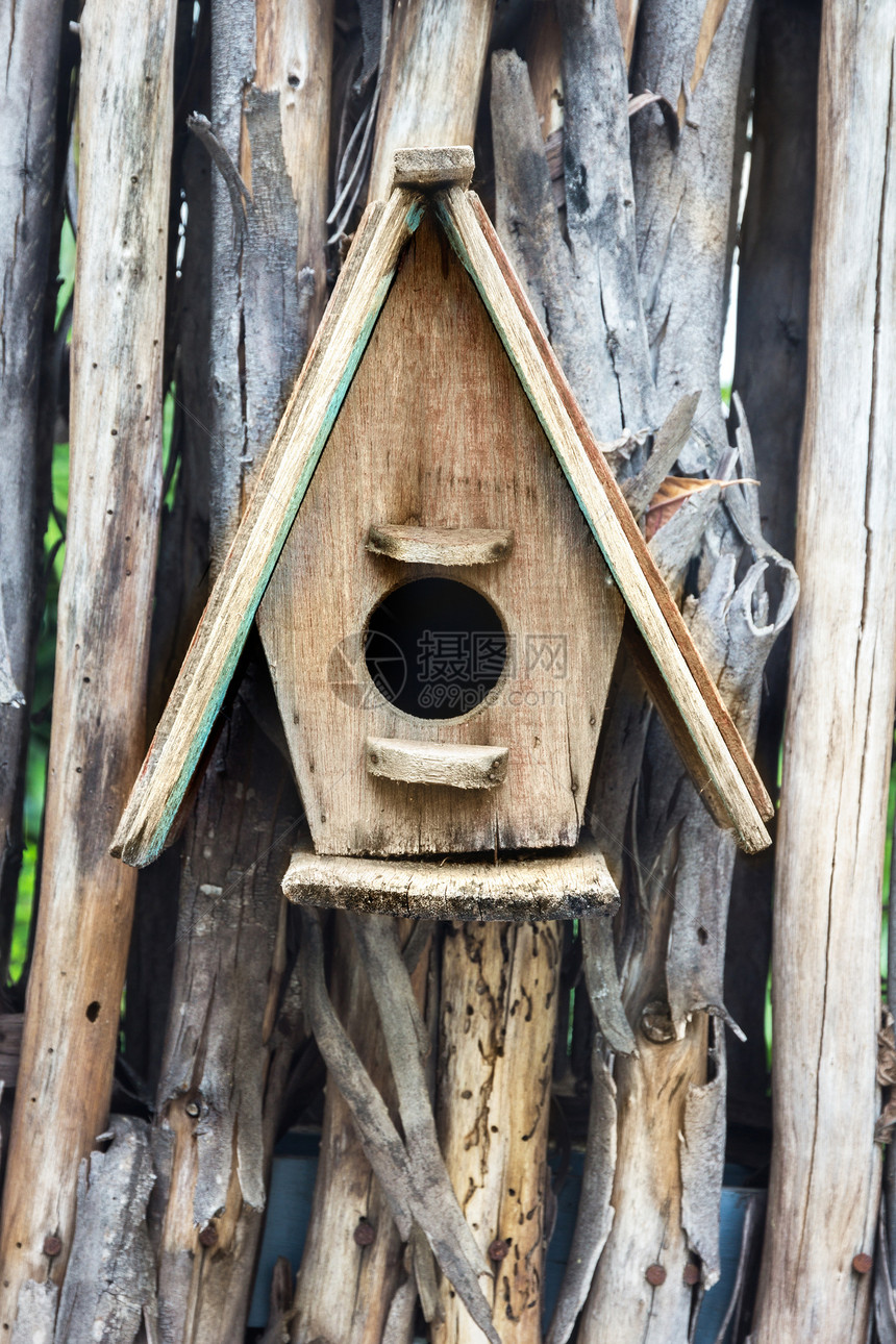 鸟巢花园季节性树干公园乡村入口盒子棕色房子手工图片