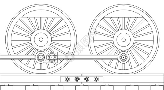 车轮背景蒸气列车轮插图运动货运车轮轮子旅行力量运输铁路乘客插画