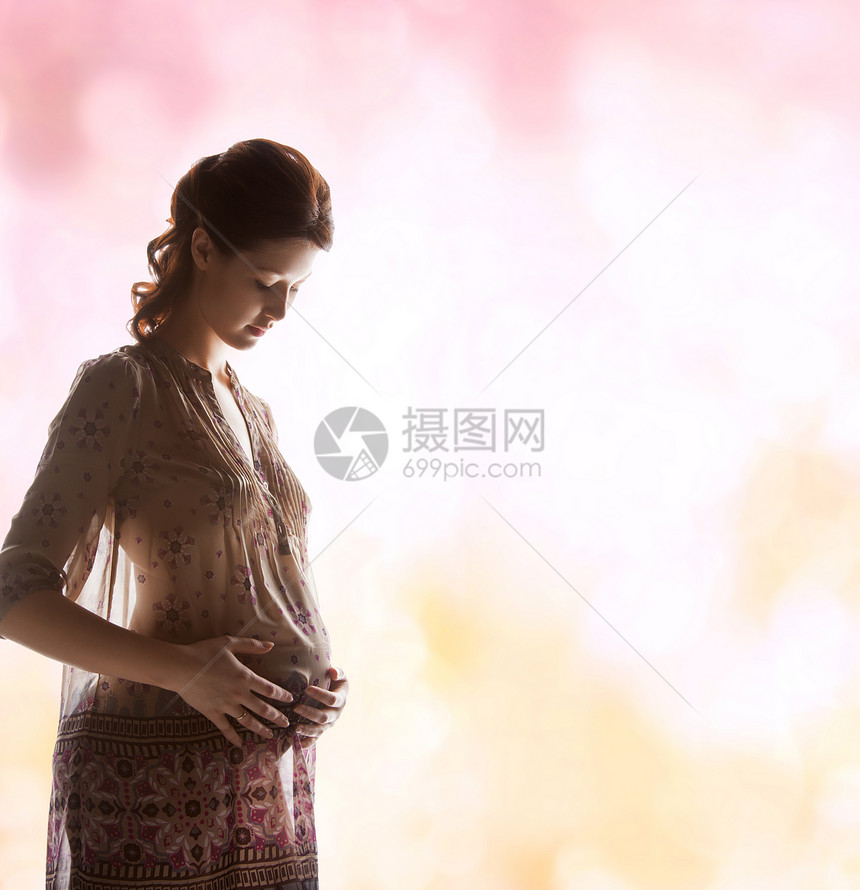 怀孕的美容孕妇的轮后照片腹部肚子躯干产妇婴儿母亲母性生活保健父母图片