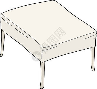 孤立表格卡通片白色手绘家具写意桌子插图桌布背景图片