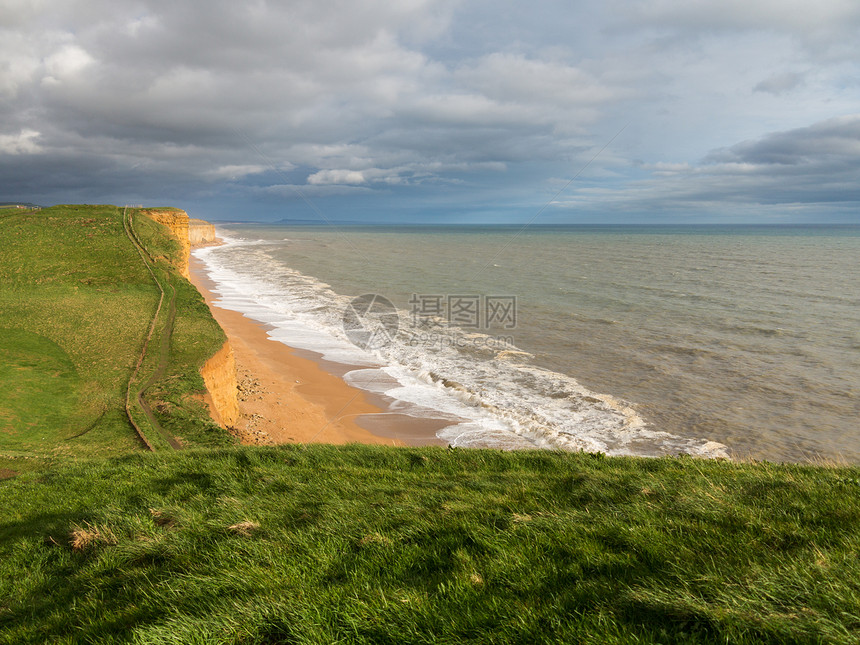 联合王国西湾Dorset的海岸和克利夫斯图片