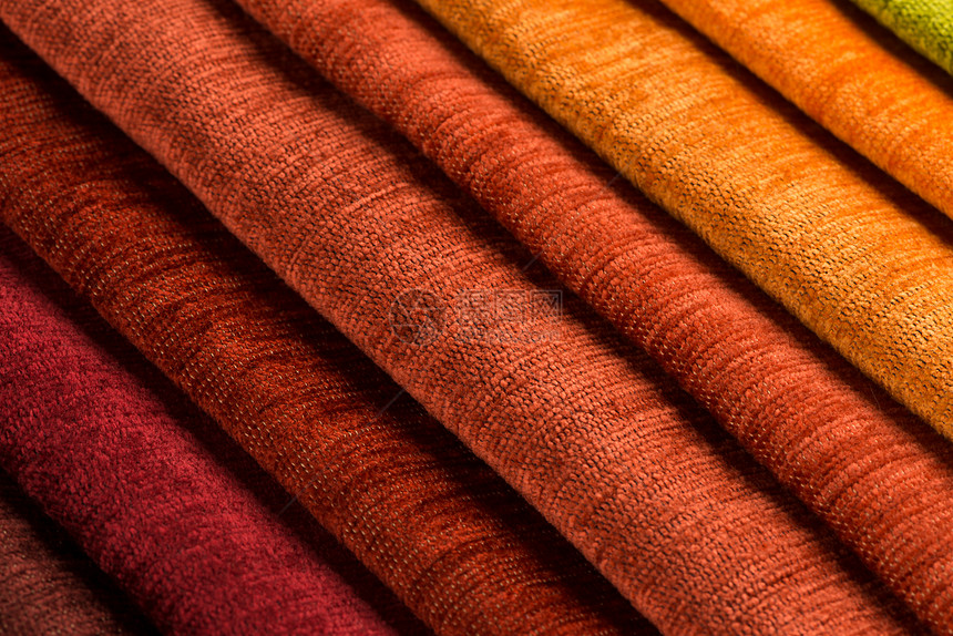 多色织物纹理样品彩虹风格亚麻墙纸艺术目录装饰窗帘质量材料图片