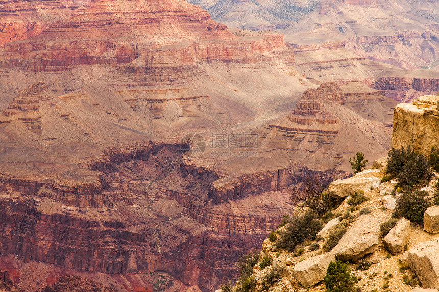 大峡谷地标日落侵蚀天空岩石国家风景红色悬崖旅游图片