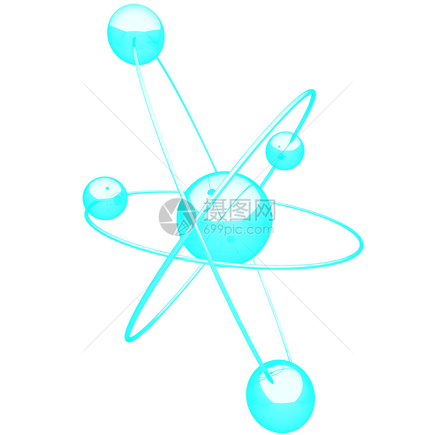 分子化学形状沟通数字蓝色插图原子颗粒绘画教育图片