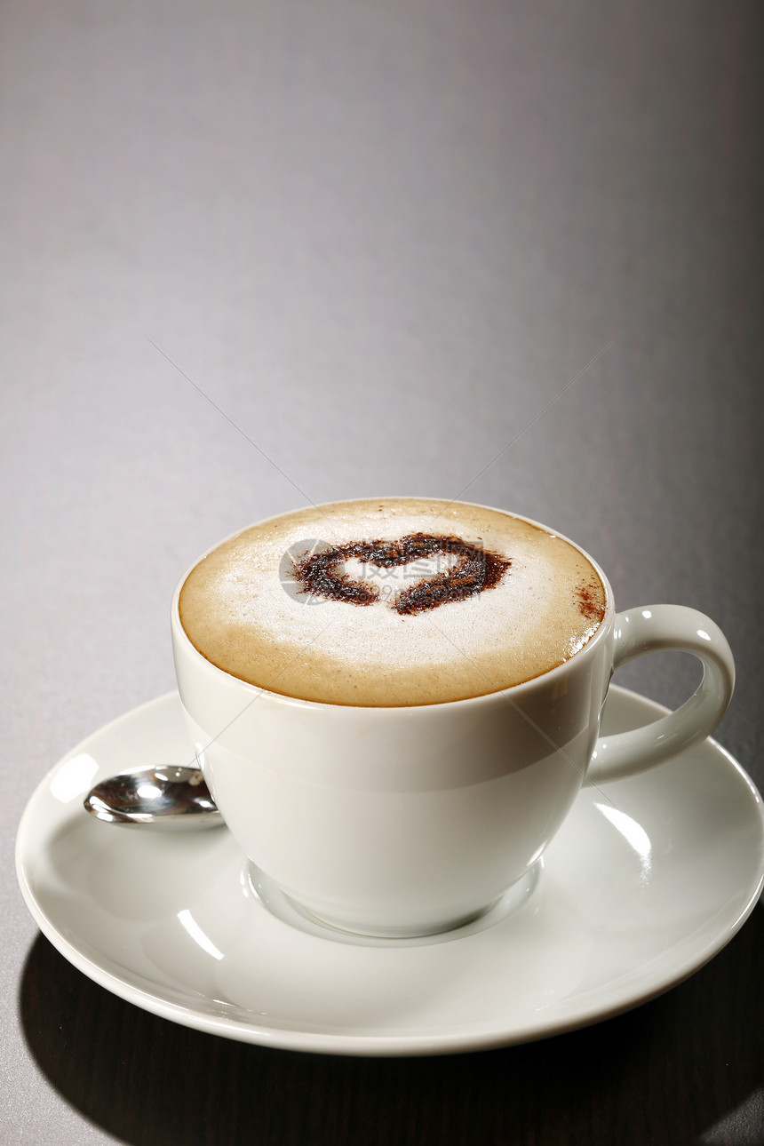 咖啡杯菜肴棕色泡沫享受热饮幸福牛奶巧克力咖啡刀具图片