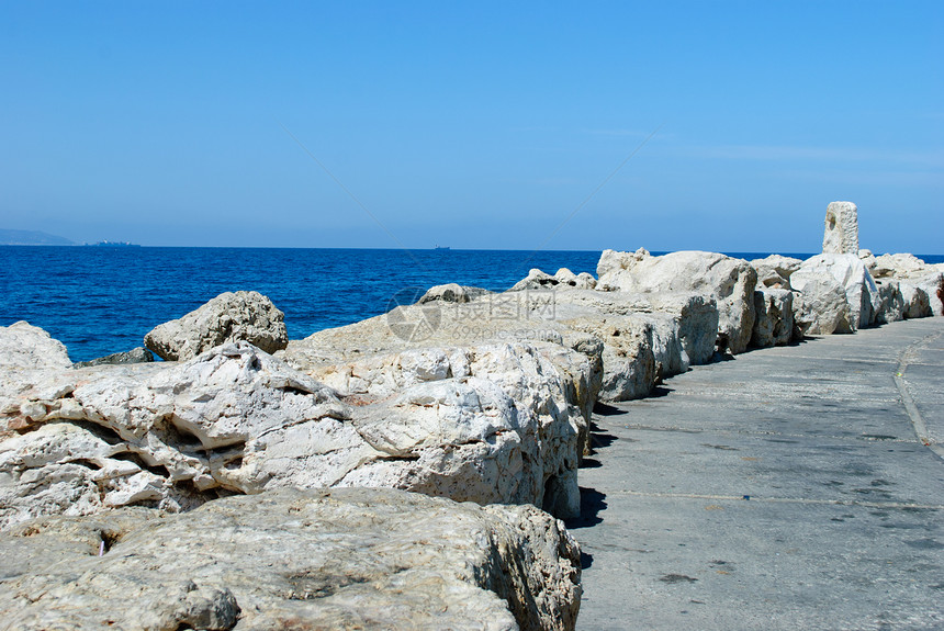 以色列阿克科海阿克里天空小路旅行石头英亩蓝色图片
