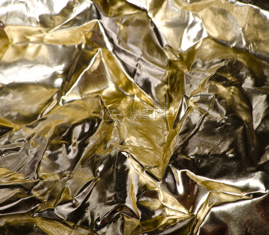 折叠的金子金属挫败奢华材料图片