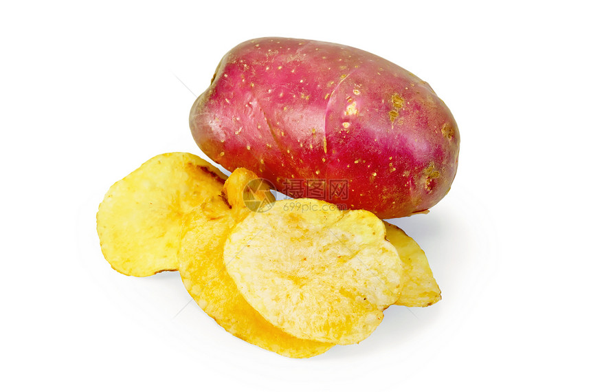 红土豆薯片图片