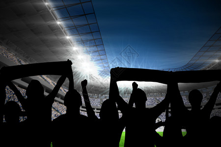足球支持者的轮休会世界体育场扇子欣快感绘图观众计算机活力围巾杯子背景图片