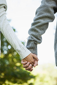 在公园握手的情侣男朋友农村阳光幸福绿地女士太阳感情女朋友夫妻背景图片