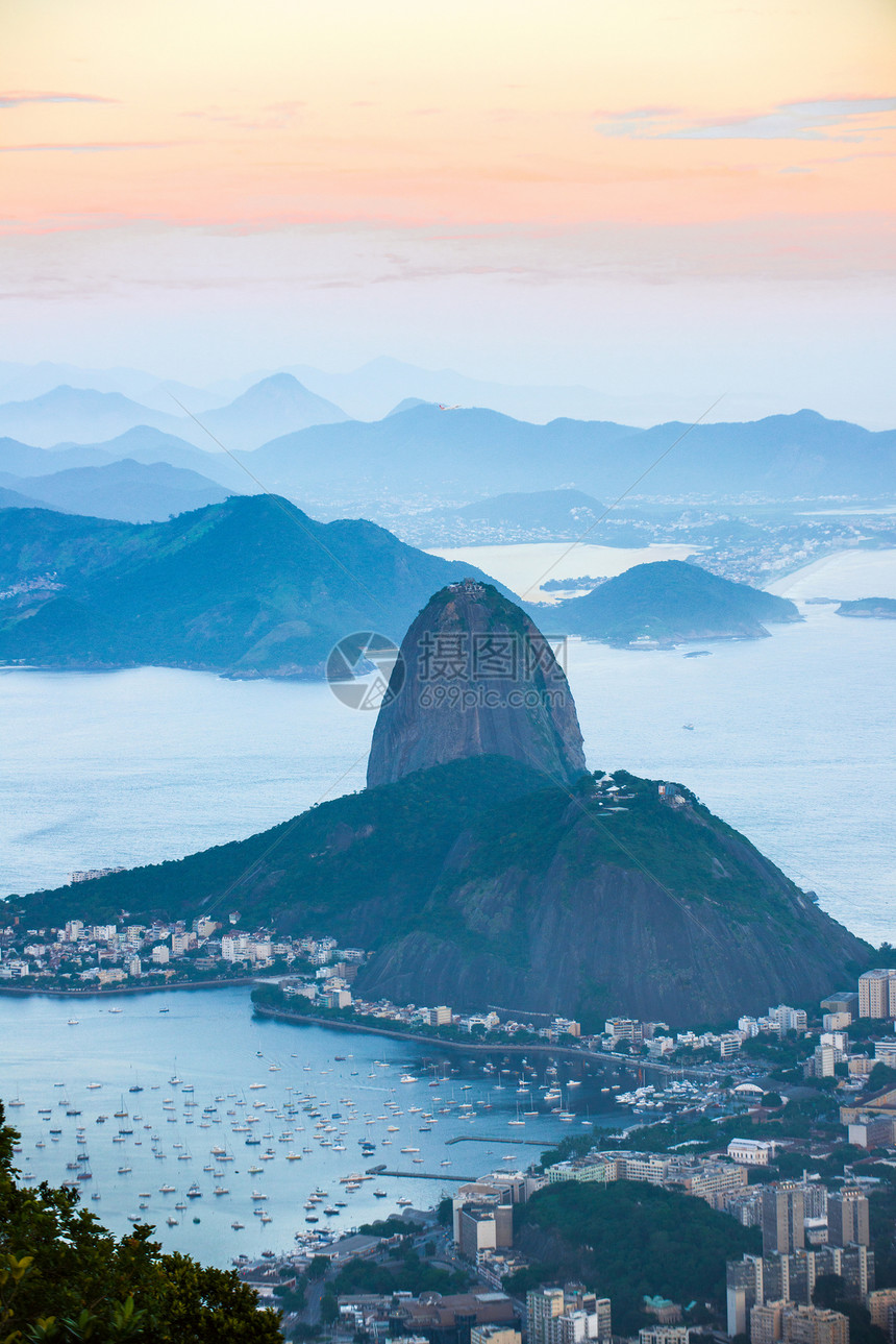 里约热内卢 从Corcovado到Sugarloaf山旅行旅游路灯风光景观风景园景气候热带地点图片