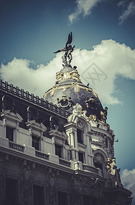 塔莎奶奶银行 马德里市的图象 其特色建筑师景观文化交通艺术游客街道首都广场城市国家背景