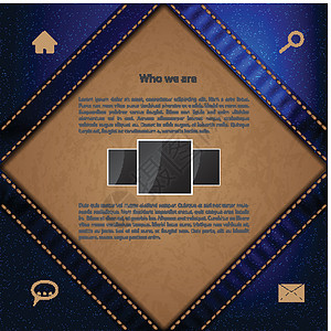 缝制牛仔裤网站模板设计背景图片