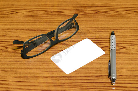 带眼镜的大忙车卡和笔食物电脑名片品牌记事本商业公司推介会补给品卡片背景图片