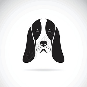 混种虎贝塞猎犬头的矢量图像动作卡通片动画片小狗哺乳动物插图犬类宠物艺术夹子插画