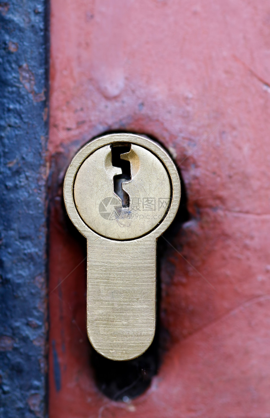 密钥键洞宏观设计安全元素古董秘密钥匙孔锁定图片