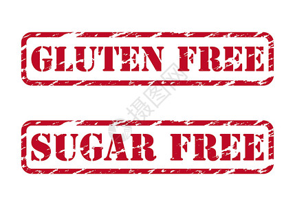 无糖苏打饼干不加糖 免费和无糖的橡胶邮票插画
