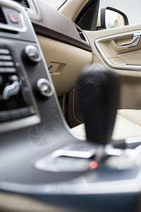现代车内内部合金车速司机车皮控制保险齿轮技术皮革轿车背景图片