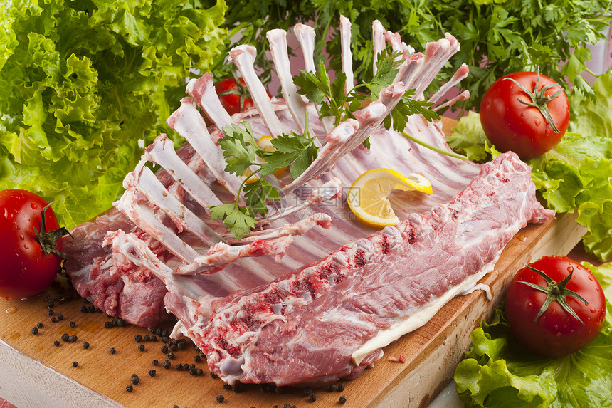 肉羊排白色猪肉牛肉肉块食物红色羊腿香肠猪排图片