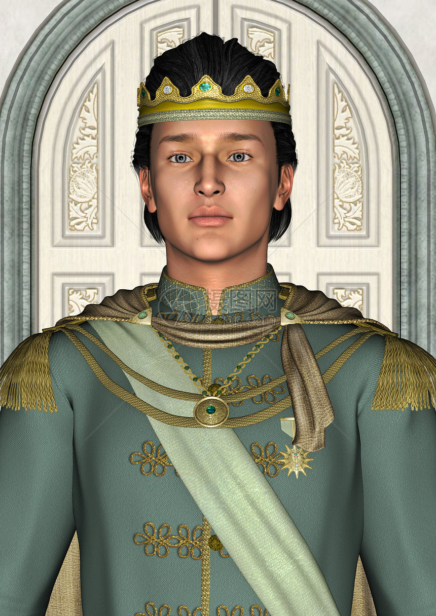 皇太子在仙宫插图君主版税王国入口皇家国王男人王子魔法图片