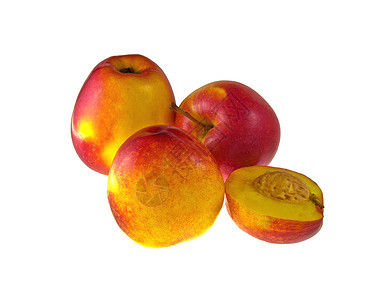 红黄黄苹果和桃子背景图片