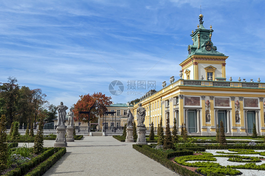 威尔诺宫 波兰华沙建筑皇家古董建筑学博物馆吸引力住宅库存历史性贵族图片