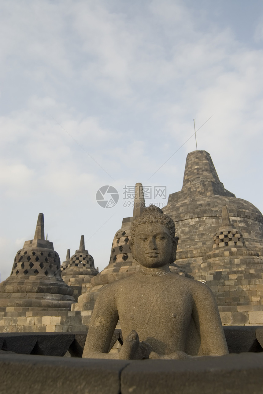 波罗布杜尔文明背包旅游寺庙佛教徒佛塔冒险火环独奏旅行图片