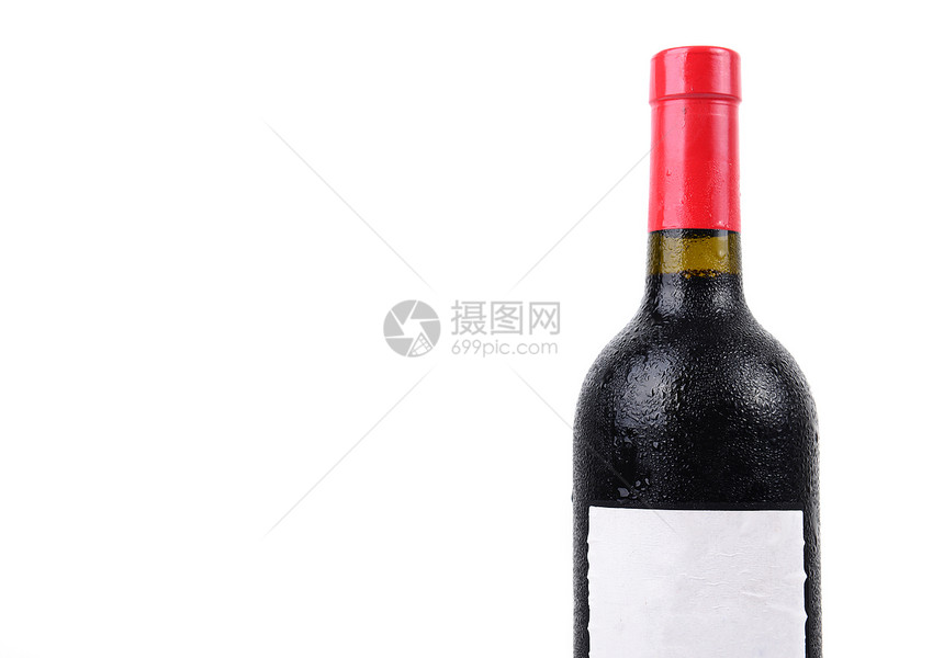 孤立的葡萄酒瓶工作室红色液体瓶子庆典酒精藤蔓白色玻璃酒厂图片