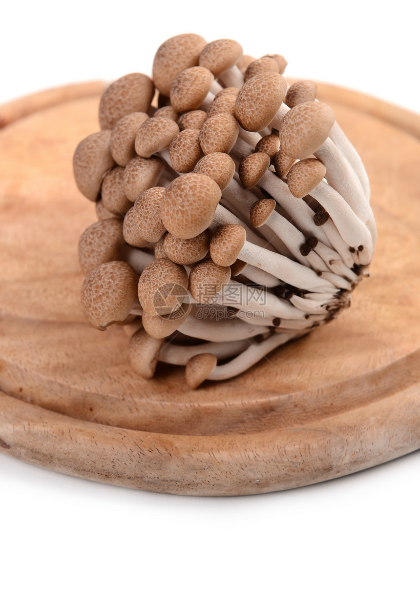 切片块上的芝麻蘑菇美食情调白色棕色异国食物团体营养砧板蔬菜图片