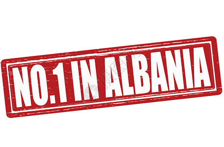 阿尔巴尼亚境内无人红色白色橡皮墨水数字矩形背景图片