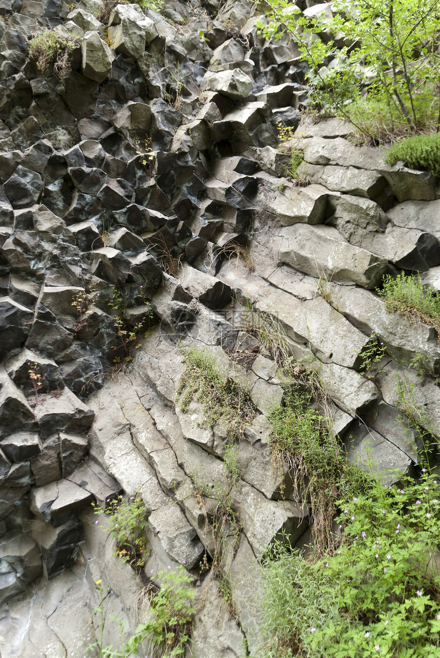 德国的火山公园斯坦材料火山岩旅行火山石头岩石山脉地质学图片
