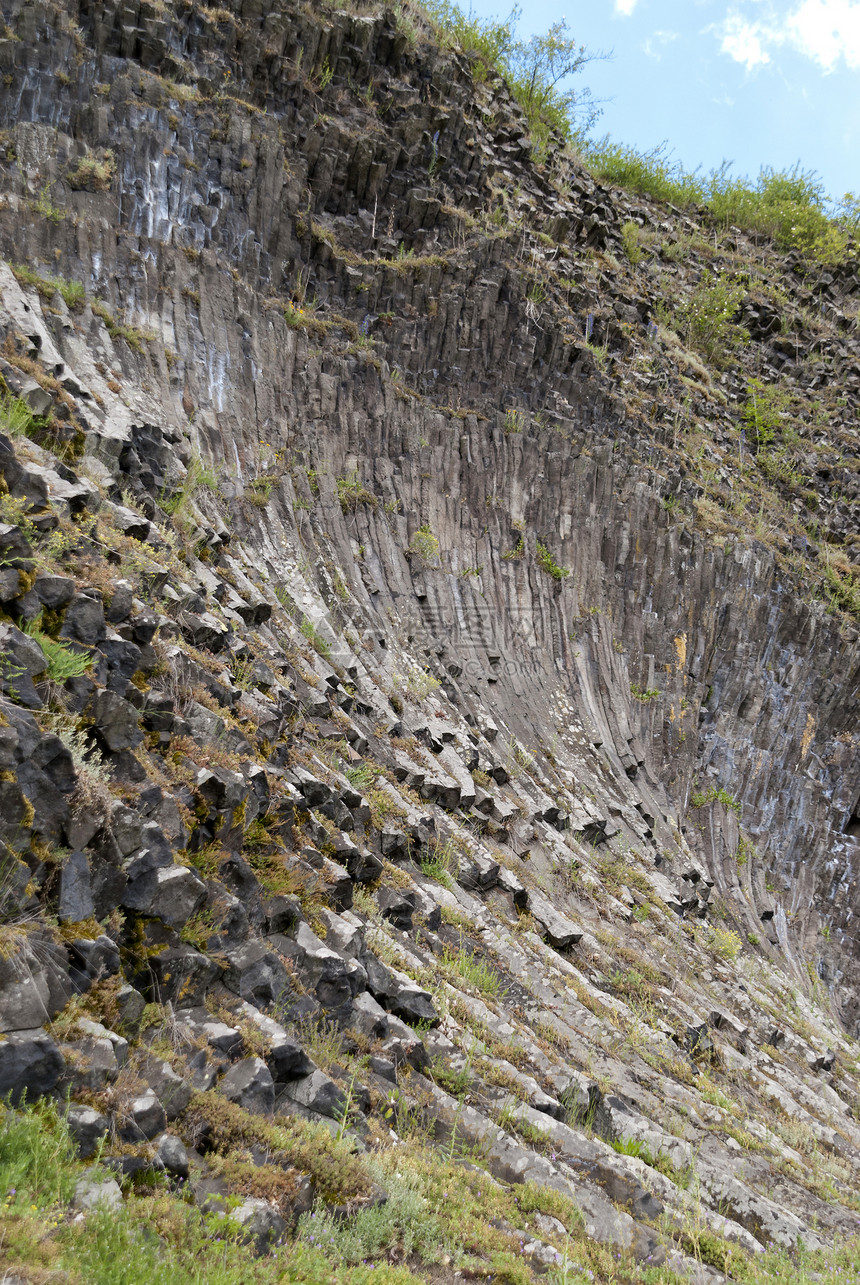 德国的火山公园斯坦岩石地质学火山山脉旅行材料石头火山岩图片