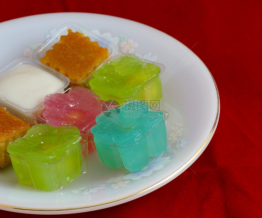 蜜饯白色大豆糖果面粉绿色甜点椰子食物图片