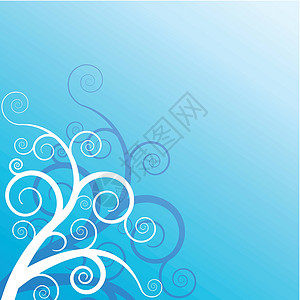 矢量蓝色背景丝绸艺术程式化装饰品墙纸边界奢华插图白色天空背景图片