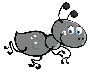 红蚂蚁蚂蚁漫画微笑童年黑色绘画插图吉祥物玩具孩子们动物手势设计图片