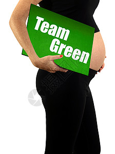 团队绿色或性别惊喜怀孕概念背景图片