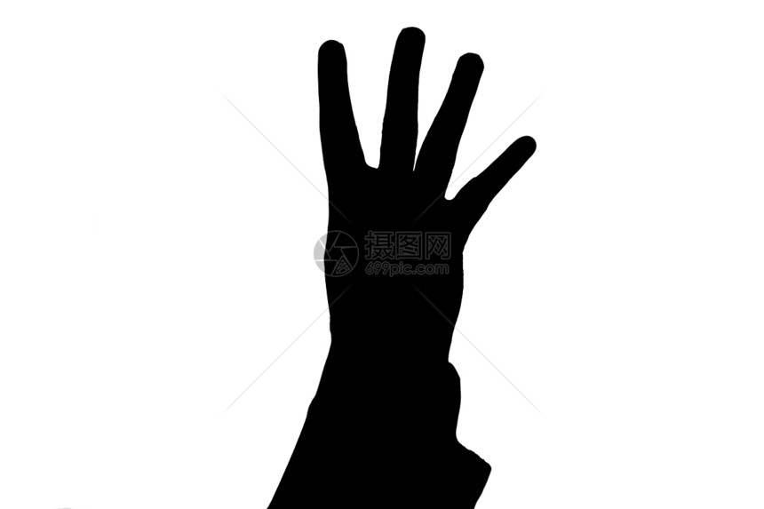 男人的手举着四个黑色帐户数字电路手指插图白色图片